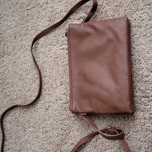 Double zipper mini crossbody